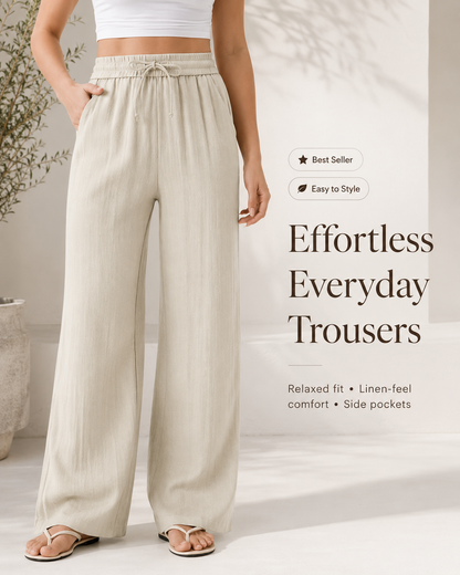 Lina™ High-Waisted Wide Leg Trousers