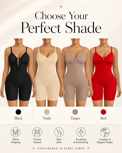 Lina™ Zip-Front Shapewear Bodysuit — Smooths, Shapes & Supports All Day