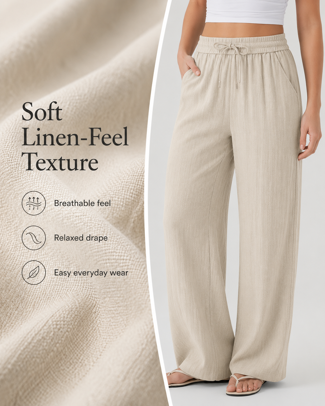 Lina™ High-Waisted Wide Leg Trousers